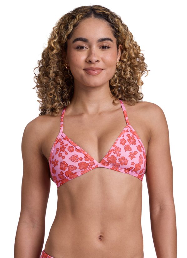 JOLYN Women s Hibiscus Haze Triangle Printed Bikini Top Discount - Image 2